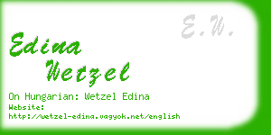 edina wetzel business card